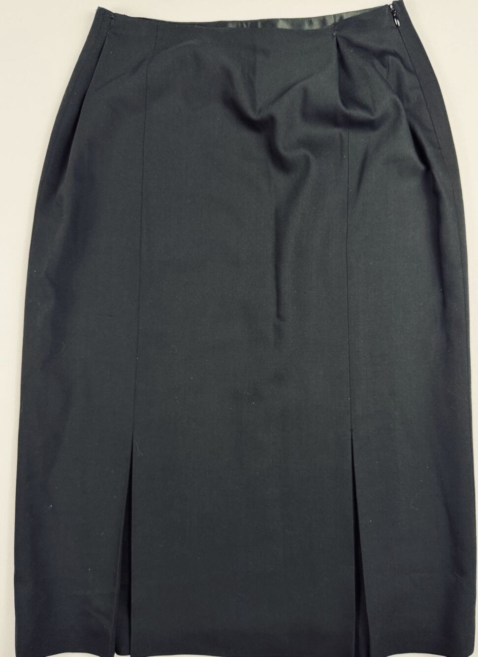 Talbots Women's Black Pleated Midi Skirt Size 10 Career Office Classic